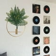 thumbnail image 4 of Wall Decor Hanging Planters with Artificial Plants Wall Mounted Round Black Metal Hanging Hoop for Wall Decor Modern Home Decor Display Wall Art Bedroom Bathroom Living Room Office, 4 of 9