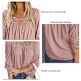 thumbnail image 4 of Camiseta de Ganchillo de Encaje NikouMX para mujer top de Ganchillo de encaje con cuello Cuadrado de encaje Máxima comodidad, 4 of 5