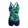 thumbnail image 4 of Women Tankini Swimsuits with Shorts - Two Piece Tummy Control Bathing Suits Top with Two Pockets Bottom Swimwear, 4 of 5