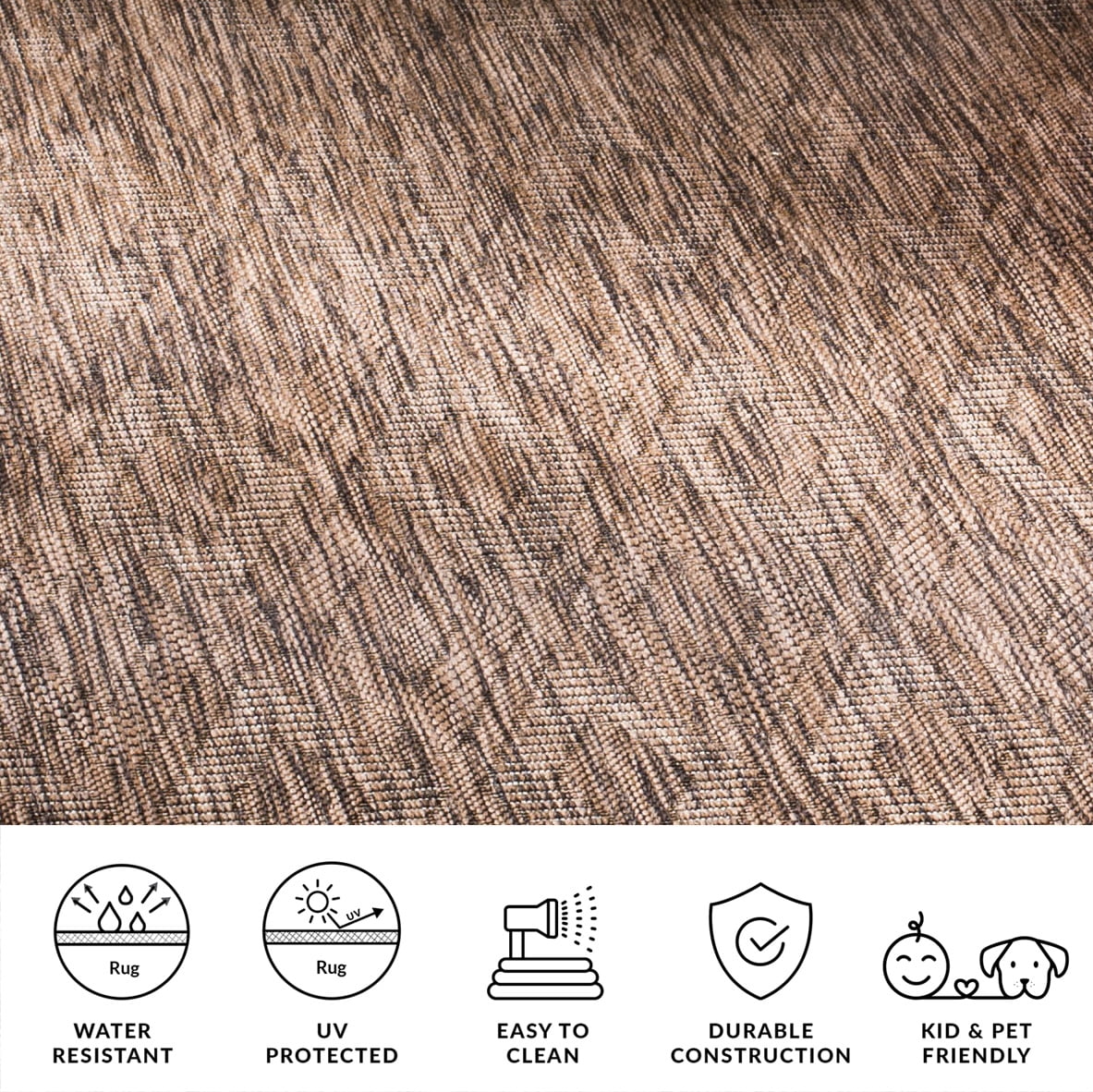 Safavieh Courtyard Teodor Geometric Indoor/Outdoor Area Rug, Brown, 2' x 3'7"