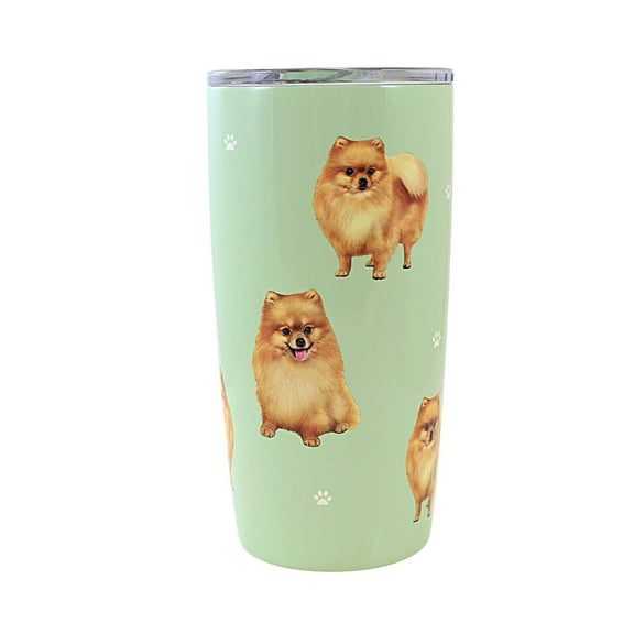 E & S Imports Pomeranian Serengeti Tumbler - One Tumbler 7 Inch, 18/8 Stainless Steel - Hot Or Cold Beverages 11527