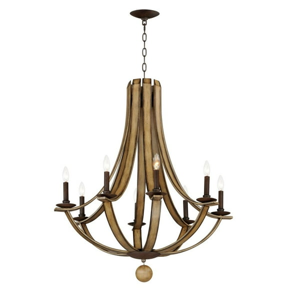 20348DWAR Maxim Lighting Basque - 8 Light Chandelier-36 Inches Tall and 32 Inches Wide -Traditional Installation