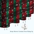 thumbnail image 6 of Red and Green Plaid Christmas Snow Pattern Shower Curtain 36"x72" ,Bathroom Decorative Shower Curtains Set with 12 Hooks,Modern Waterproof Washable Shower Curtain, 6 of 6