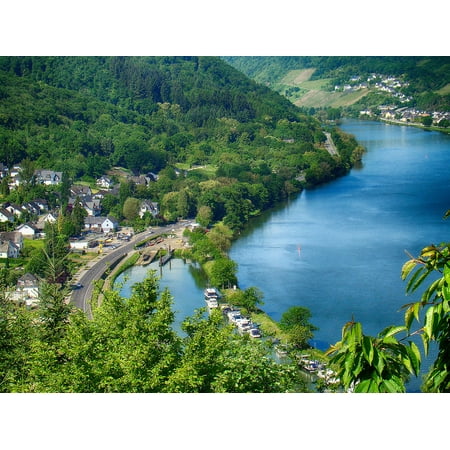 Canvas Print Travel Mosel Germany Europe Tourism Landscape Stretched Canvas 10 x