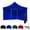 Blue, variant on Red 10x10 Instant Canopy Tent and 2 Side Walls -Commercial-Grade Aluminum Frame -Water Resistant Canopy Top and Sidewalls -Includes Canopy Bag and Stake Kit (5 Color Options)