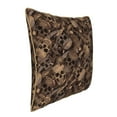 thumbnail image 2 of Haiem Brown Camouflage Skull Print Velvet Soft Solid Decorative Square Throw Pillow Covers Set with Elegant Piping Christmas Cushion Case for Sofa Bedroom Car-20"x20", 2 of 8