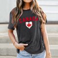 thumbnail image 2 of Wangmeiwg Womens Canada Day Shirts Canada Flag Graphic Tshirt Canadian Maple Leaf Short Sleeve Patriotic Tee Tops Apparel T Shirt, 2 of 5