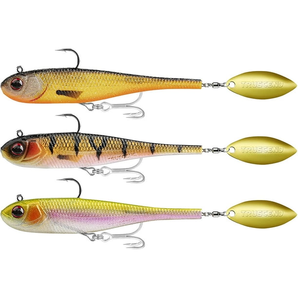 TRUSCEND Fishing Lures, Shad Soft Swimbaits, Pre-Rigged or DIY