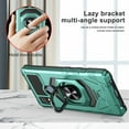 thumbnail image 2 of SPY Case for Cricket Debut Smart Case w/Tempered Glass Screen Protector [Military Grade] Ring Car Mount Kickstand Shockproof Hard Phone Case - Green, 2 of 7