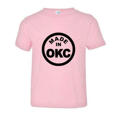 

PleaseMeTees™ Toddler From Born Made In Oklahoma City OK Logo Label HQ Tee