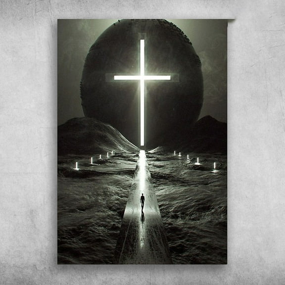 The Way To Come With God - Light Cross 11 x 17 Inch Poster