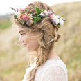 thumbnail image 4 of Diadema de Flores Boho Garland Festival Wedding Bridal Beach Hairband para Mujeres 4, 4 of 8