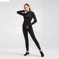 thumbnail image 5 of Women's Zipper Workout Long Sleeve Shirts, Yoga Running Tops Quarter Zip Pullover Exercise T-Shirts, Black, XXL, 5 of 11