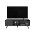 thumbnail image 4 of Tv Stand, Black, 1 Door, 3 Shelves - Optimizes Living Room Storage Space Holds Media, Books, Decor Engineered Wood Product Organization Made, 4 of 4