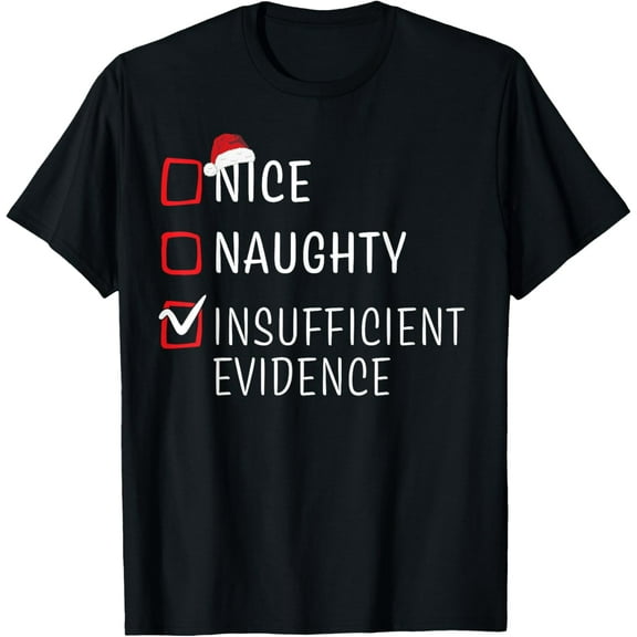 Funny Naughty Nice Christmas Family Pajama Men Women T-Shirt Tee