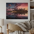 thumbnail image 2 of Designart "violet Toronto By Night" City Toronto Print on Natural Pine Wood, 2 of 5