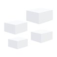 thumbnail image 2 of Lipstore 4 Pieces Acrylic Cube Display Box Riser for Catering Collection Collectibles White M, 2 of 8