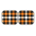 thumbnail image 7 of Balery Orange Plaid Sun Shield 2 Pack For Car Front Windows Foldable Sun Visor Protector Blocks Max Uv Rays And Keeps Your Vehicle Cool For Most Sedans Suv Truck, 7 of 7