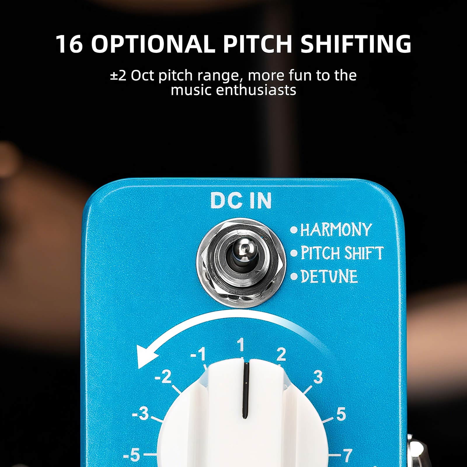 LEKATO Harmonizer Mini Pitch Shifter Pedal Compact Guitar Effects with Harmony Pitch Shift Detune Modes