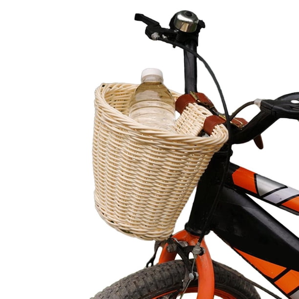 Cesta De Bicicleta Para Niños, Cesta De Manillar Delantero Para Niños, Cesta De Mimbre De Plástico Para Bicicleta, Cesta De Carga, Almacenamiento Para Bicicleta qarigey OD016178-02