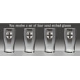thumbnail image 2 of Patton Irish Coat of Arms Tavern Glasses - Set of 4 (Sand Etched), 2 of 3