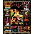 thumbnail image 2 of Music Note Blanket Gifts for Women Boys Girls Decor for Bedroom Living Room Birthday Christmas Halloween Office, Warm Soft Cozy Smooth Lightweight Throw Blankets 50"x60", 2 of 6