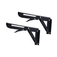thumbnail image 4 of DOLITY 2 Pieces Folding Shelf Brackets Heavy Duty Convenient Practical Triangle Table Bench Brackets Wall Mounted for Shop Balcony 8 Inches, 4 of 9