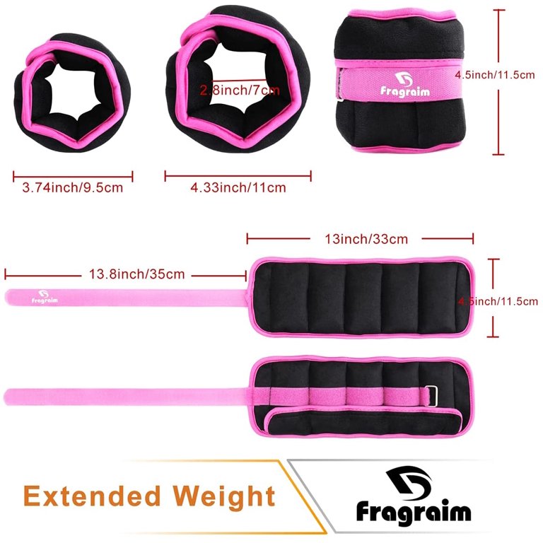 Fragraim Adjustable Ankle Weights 1-3/4/5/6/8/10/12/15/20 LBS Pair