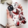 thumbnail image 5 of Heart - shaped Valentine's Day iPhone Case Compatible with iPhone 11/12/13/14/15/16 (Pro Max/Plus) - Shiny Colorful Hearts Design for Couples Lovers, 5 of 9
