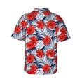 thumbnail image 3 of Goofa Leaves And Flowers Hawaiian Shirt for Men, Unisex Summer Beach Casual Short Sleeve Button Down Shirts,Aloha Tropical Floral print shirt-XX-Large, 3 of 9