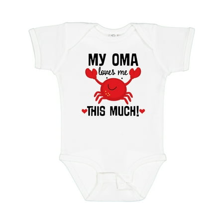 

Inktastic Oma Loves Me Grandson Gift Baby Boy or Baby Girl Bodysuit