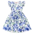 thumbnail image 1 of FhsagQ Robes pour Filles Printemps/été Col Rond Manches Évasées Motif Dessin Animé Robe Décontractée Filles Tout-Petits Printemps 7 Juillet Robes 3T-4T Printemps Bleu 3-4 Ans, 1 of 9