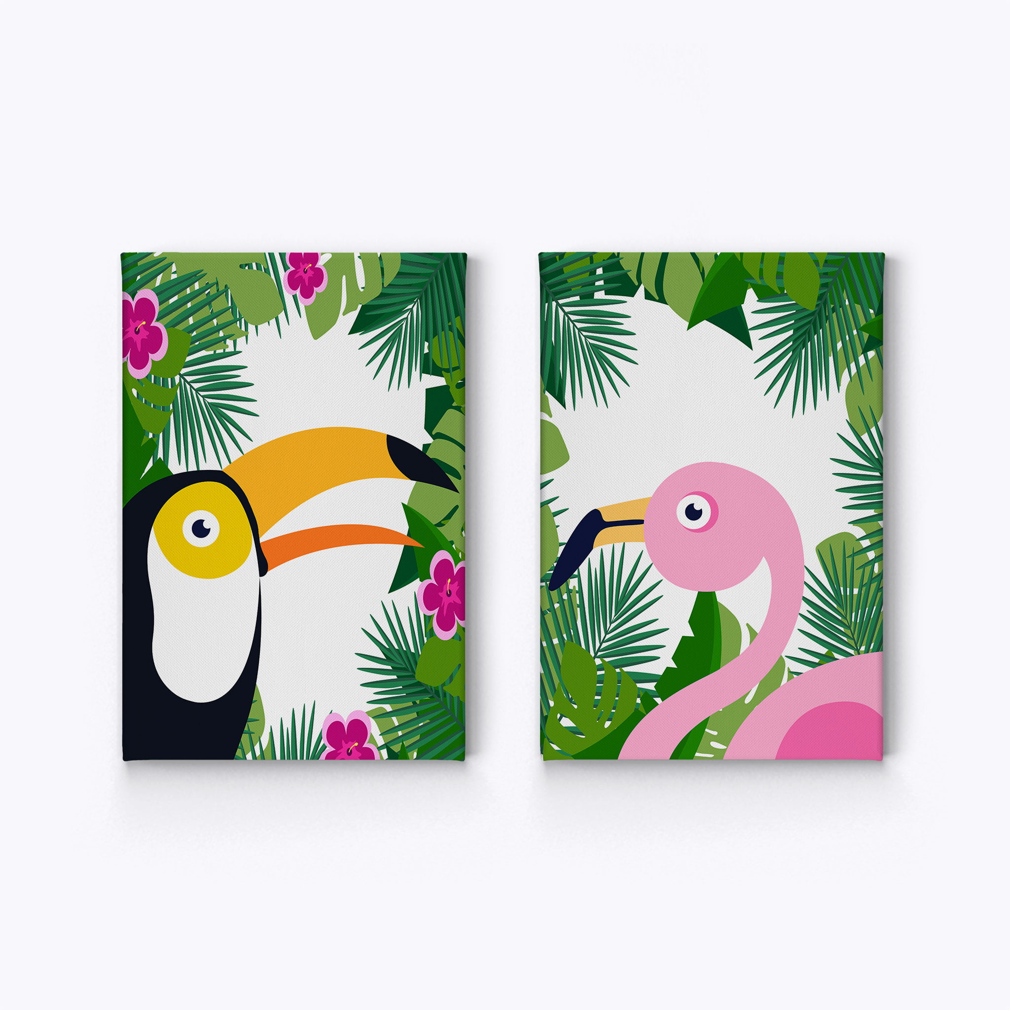Beautifully hand-carved tropical themed wall hanging Ideal for a jungle or Tiki Room This 3 piece wall hanging features a toucan and fish