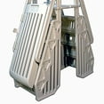 thumbnail image 6 of Vinyl Works AF Adjustable 24 Inch Gated Entry Above Ground Pool Ladder, Taupe, 6 of 8