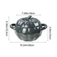 thumbnail image 3 of 1800ML Ceramic Cute Pumpkin Cup Ceramics ffee Mug Milk Soup Breakfast Large Double Ears Noodles Bowl （Black）, 3 of 6