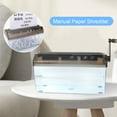 thumbnail image 2 of A4 Paper Hand Shredder Portable Paper Shredder Manual Shredder 3mm Strip Cut Transparent Window Documents Paper Cutting Tool Home Office Stationery, 2 of 7