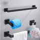 thumbnail image 2 of Juego de accesorios de baño Sunnimix estante de la barra de las toallas del baño Acero inoxidable 4 piezas, 2 of 8