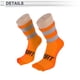 thumbnail image 3 of Calcetines de ciclismo anti-fricción m calcetines de bicicleta al aire libre naranja, gris unisex 1 par a juego reflectante, 3 of 6