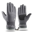 thumbnail image 4 of PMVFHDE Men Women Winter Thermal Windproof Touchscreen Gloves, for Outdoor Riding Skiing Travel Cold Weather Grey，One Size, 4 of 9