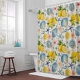 thumbnail image 3 of Summer Beach Bathroom Shower Curtain, Ocean Starfish Shell Coastal Conch Lemon Flowers Waterproof Washable Soft Bath Curtain for Bathtub Decor with 12 Hooks&Grommet, 48x72 Inch, 3 of 9