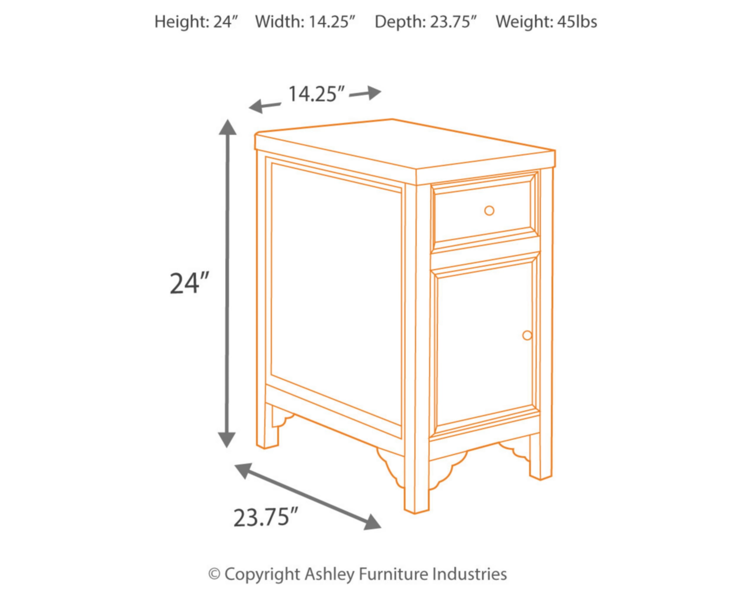 Gavelston chairside online end table