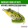 thumbnail image 6 of (2 pack) Lunkerhunt Hollow Body Lunker Frog 2 1/4" 1/2oz Green Tea LF01, 6 of 11