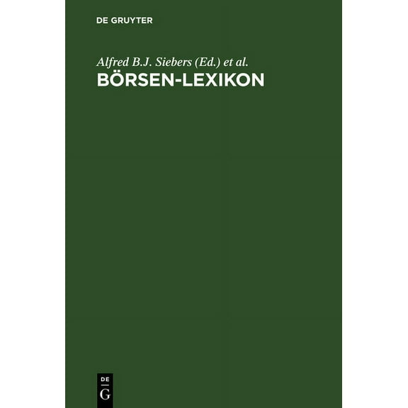 Börsen-Lexikon, (Hardcover)