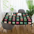 thumbnail image 3 of Yayeee Tablecloths 60" x 108" Rectangle Wrinkle Resistant Party Table Cover, Green Block Pattern, 3 of 8