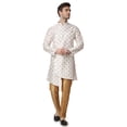 thumbnail image 7 of Royal Kurta Men's Jacquard Silk Printed Achkan Side Cut Kurta Set, 7 of 7
