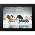 thumbnail image 2 of PHBurchett 18x15 Black Modern Framed Museum Art Print Titled - Horse Run V, 2 of 5