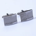 thumbnail image 5 of 1 Pair Carved Striped Cufflinks Fashion Cuff Link Man's Business Shirt Cufflinks Clothing Accessories, 5 of 8
