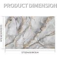thumbnail image 2 of Placemats Set of 4 Heat-Resistant Rectangle Place Mats Grey Gold Marble Washable Plastic PVC Dining Table Mat Non-Slip Wipeable Woven Vinyl Placemat for Kitchen Patio Table Decor, 2 of 8