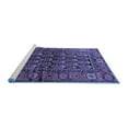 thumbnail image 2 of Ahgly Company Machine Washable Indoor Square Persian Blue Traditional Area Rugs, 3' Square, 2 of 4