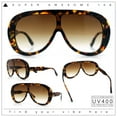thumbnail image 2 of Bold Oversized Shield Thick Plastic Retro Racer Fashion Sunglasses Tortoise - Brown, 2 of 8